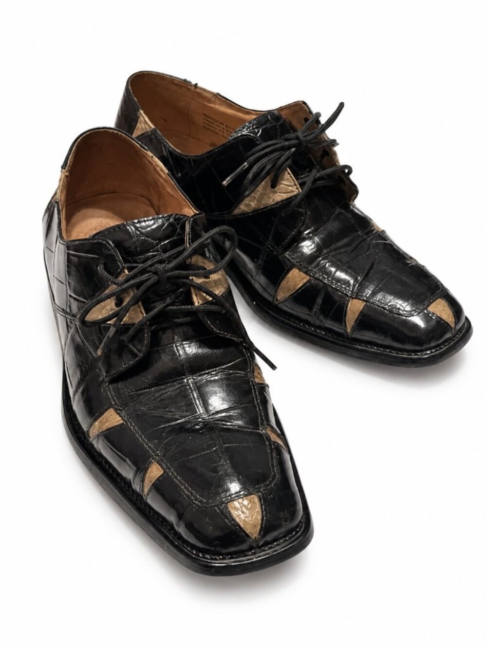 Stacy Adams Men’s Genuine Snakeskin & Leather Dress Shoes